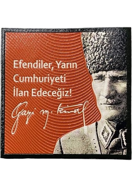 29 Ekim Cumhuriyet Peçi Rsd Arma - 8x8 cm