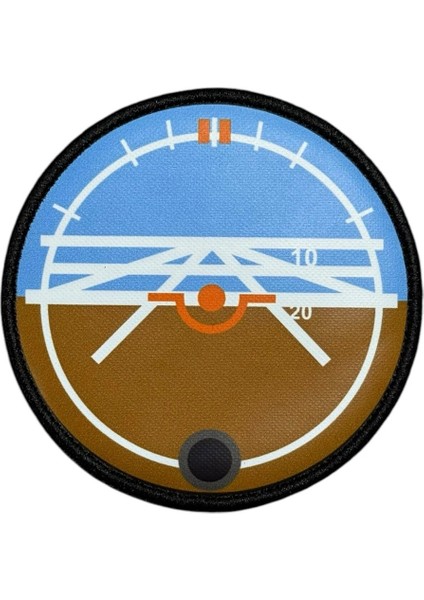 Uçak Yapay Ufuk Göstergesi Peç Patch - 8 cm