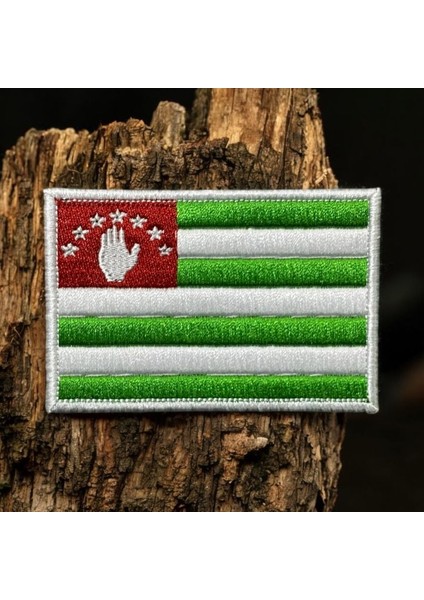 Abhazya Bayrağı Nakış Patch Peç - 8x5 cm