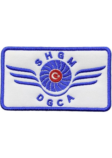 Shgm Sivil Havacılık Arması Patch Nakış - 10x6 Cm