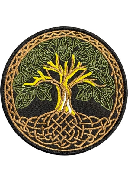 Hayat Yaşam Ağacı Nakış Patch - 9 cm