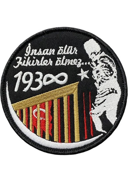 Atatürk 10 Kasım Patch Nakış Peç Arma - 9 cm