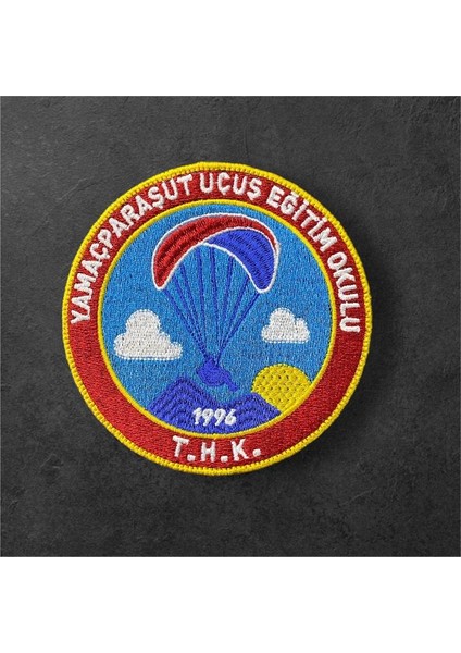 Yamaç Paraşüt Uçuş Eğitim Peçi Nakış Patch - 9.5 cm