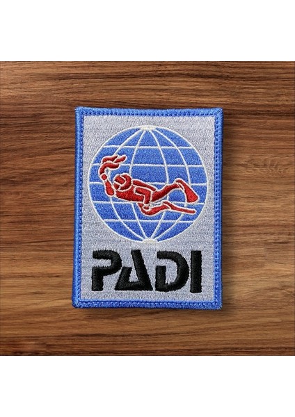 Yüzücü Dalgıç Padı Yazılı Patch Arma Nakış - 6x8 cm