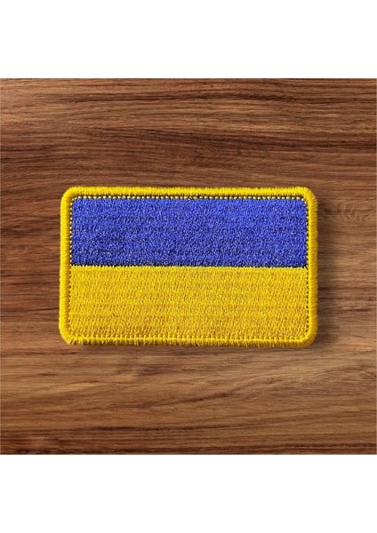 Ukrayna Bayrağı Nakış Patch Peç Arma - 8x5 cm