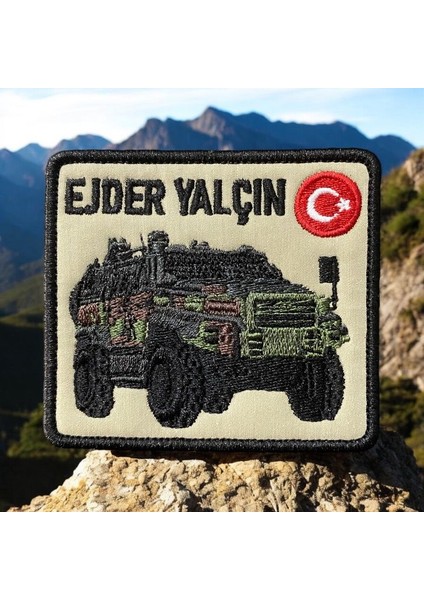 Ejder Yalçın 4x4 Zırhlı Patch Peç Arma Nakış - 8x7 cm
