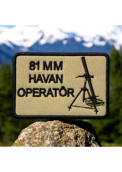 81 mm Havan Operatör Nakış Patch - 10X7 cm