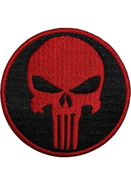 Kuru Kafa Skull Nakış Peç Patch - 8 cm