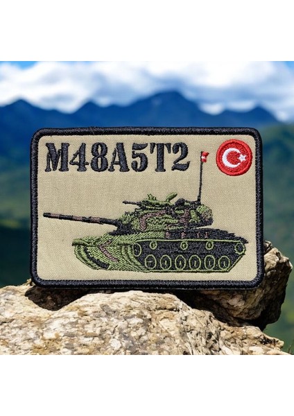 Modernize M48A5T2 Tank Nakış Patch Arma - 10X7 cm