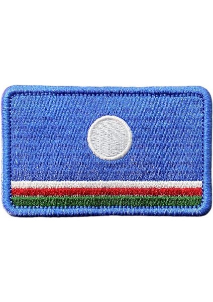 Yakutistan Bayrağı Peçi Nakış Patch Arma - 8x5 cm