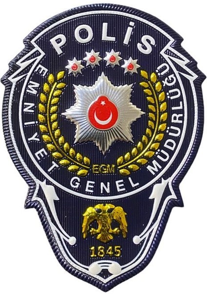 Egm Polis Göğüs Arması Patch Peç Tpu - 7X10 cm