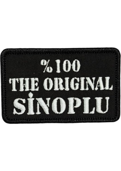 The Sinoplu Yazılı Nakış Peç Patch - 8x5 cm