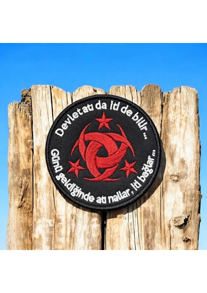 Devlet Atı Da Iti De Iyi Bilir Arma Nakış Patch - 9 cm