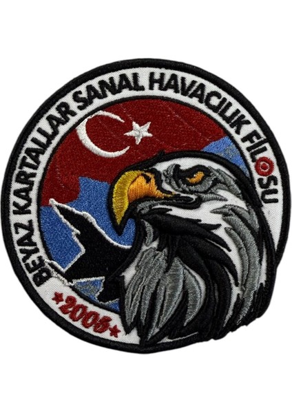 Beyaz Kartallar Sanal Havacılık Filosu Patch - 10 cm