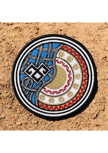 Kilim Motifli Özel Kültürel Nakış Arma Patch - 10 cm