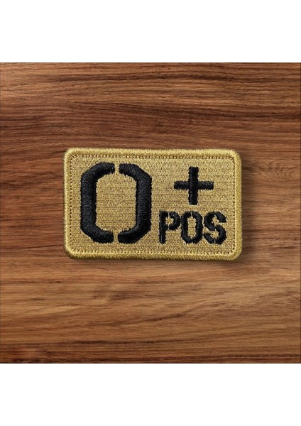 Tan Rengi Zemin 0 (+) Pozitif Kan Grubu Patch - 8x5 cm