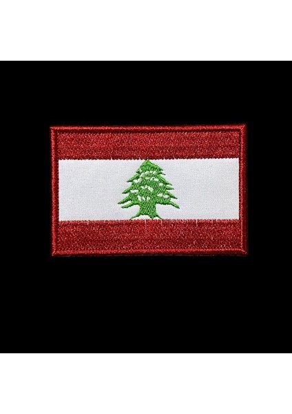 Lübnan Bayrağı Patch Nakış Arma - 8x5 cm