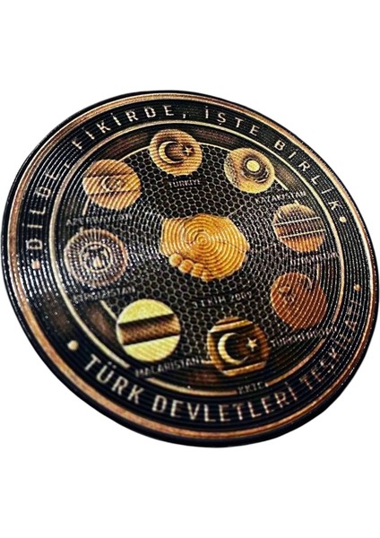 Türk Devletleri Teşkilatı Birlik Peçi Patch Arma - 8 cm