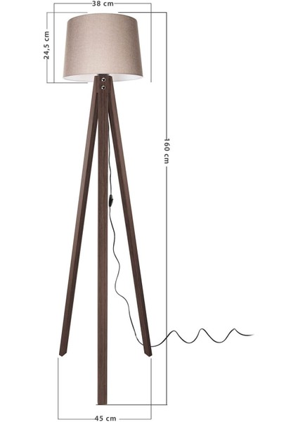 Deko Lambader Ceviz Ayak / Kum Beji Şapka fırsatları