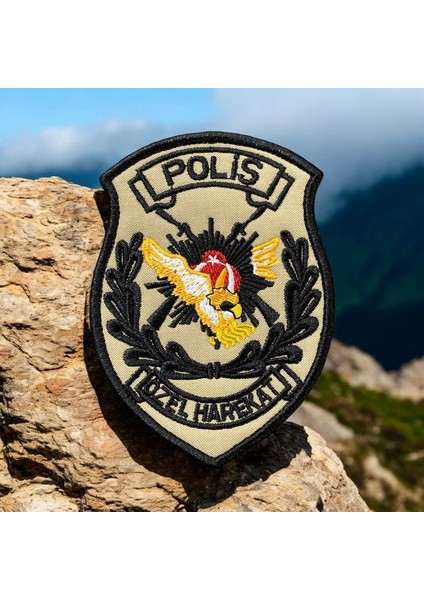 Polis Özel Harekat Peçi Arması Nakış Patch - 7.5X10 cm