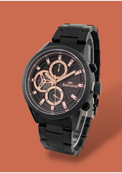 Orijinal 2 Yıl Garantili Siyah Renk Fonksiyonları Aktif 5 Atm Su Geçirmez Çelik Kordon Erkek Kol Saati