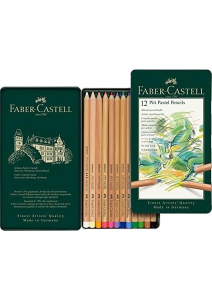 Pitt Pastel Boya Kalemi, 12 Renk