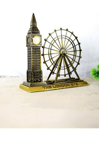 Dönme Dolap Big Ben Modelli Saat Masa Saati Dönme Dolap