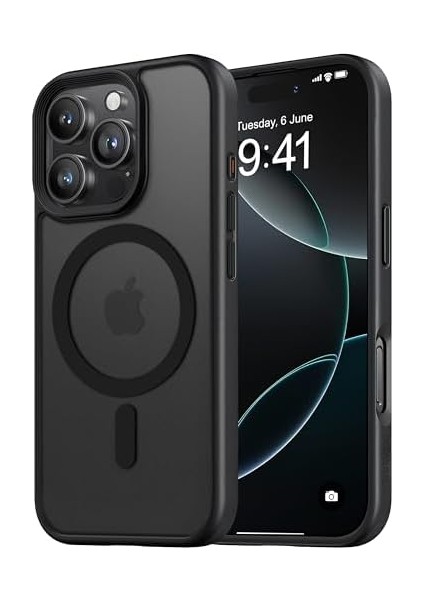 Apple iPhone 16 Pro Için Magsafe ile Uyumlu Fusion Mat Serisi Versiyon Kılıf Metal Tuş Takımı ve Ultra Güçlü Gerçek Mıknatıslar Şık Tasarım Kılıf (Siyah, 16 Pro) modelleri
