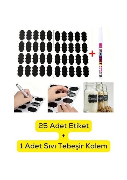 - Life 25 Adet Kavanoz Baharat Kalemli Sticker Etiketi MIT1102