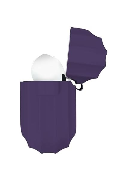 Buff Apple AirPods Pro Uyumlu Rubber Silicone Case Kancalı Yumuşak Silikon Kılıf Apple AirPods Pro 1 Nane Pro 2 Uyumlu Kulaklık Kılıfı Mor, Buff