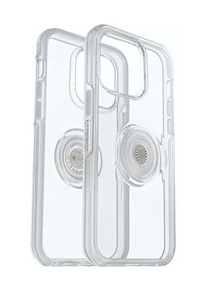 Apple iPhone 14 Pro Max Otter+Pop Kılıfı, Darbeye Dayanıklı, Düşmeye Dayanıklı, Popsockets Popgrip'li Koruyucu Kılıf, Askeri Standartlara Göre 3 Kez Test Edilmiştir, Şeffaf