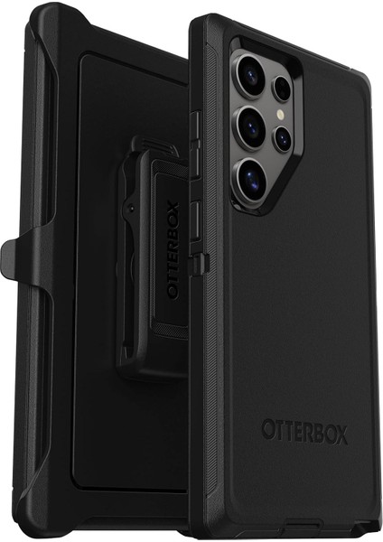 Defender Samsung Galaxy S24 Ultra Için Kılıf, Darbeye Dayanıklı, Düşmeye Dayanıklı, Ultra Sağlam, Koruyucu Kılıf, 5 x Askeri Standarda Göre Test Edilmiştir, Siyah