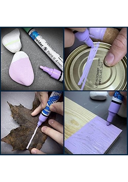 - Paint-It Akrilik Kalemler (4 mm Yuvarlak Uçlu Set, Yüksek Kapatıcı Akrilik Boyalar, Ahşap, Tuval, Taş Vb. Için) 6 Adet