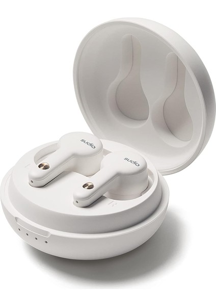 A2 Beyaz Gerçek Kablosuz Kulaklık Şarj Kılıfı, Kulak Içi Gürültü Önleyici Kulaklık, Bluetooth 5.2, 30 Saat Oyun Süresi, Ipx4 Su Geçirmez