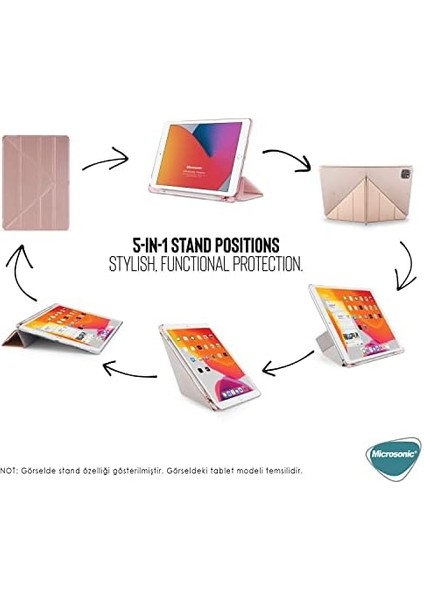 Samsung Galaxy Tab S9 Plus X810 Için Kılıf Origami Pencil Siyah [Samsung Galaxy Tab S9 Plus X810 ile Uyumlu Kılıf - Siyah]