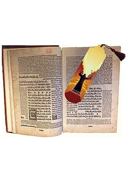 - Gift Hediyelik Metal Püsküllü Old Testament Eski Ahit Adem Havva Musa 4'lü Kitap Ayracı Seti