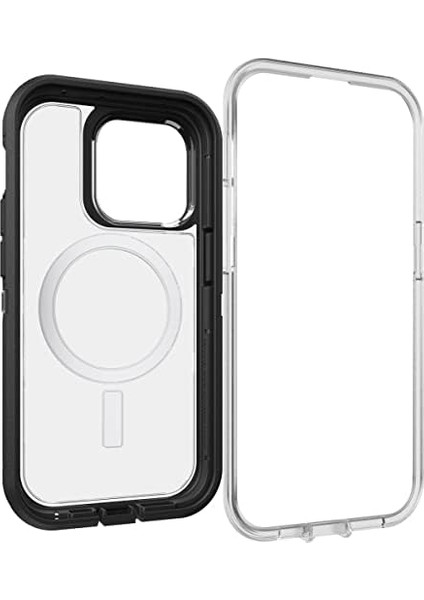 Apple iPhone 14 Pro Defender Xt Kılıf, Magsafe ile Uyumlu, Darbeye Dayanıklı, Ultra Sağlam, Koruyucu Kılıf, Askeri Standartlara Göre 4 Kez Test Edilmiştir, Şeffaf/siyah