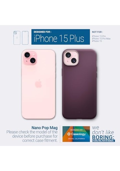 Spigen Apple iPhone 15 Plus Kılıf Nano Pop Mag Magsafe Özellikli Burgundy Bean - ACS06681
