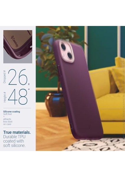 Spigen Apple iPhone 15 Plus Kılıf Nano Pop Mag Magsafe Özellikli Burgundy Bean - ACS06681