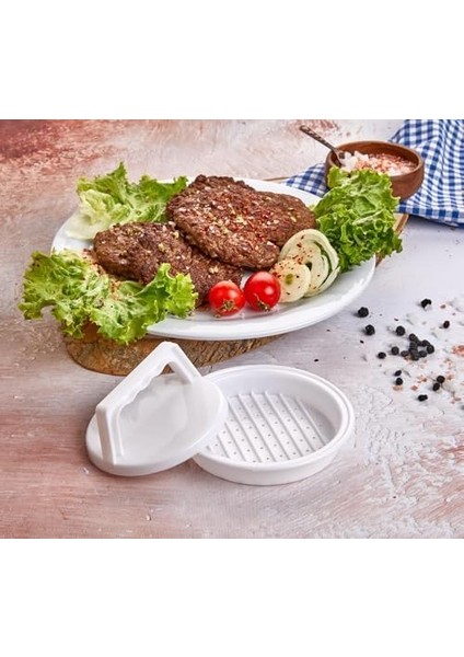 Hamburger ve Köfte Kalıbı Şekillendirici Pratik Köfte Yapma Aparatı ve Şekilli Patates Dilimleyici