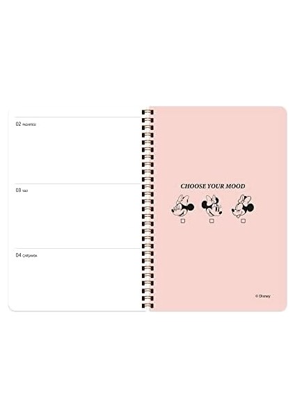 - Color Minnie Mouse 2023 Haftalık Ajanda - Get It, 13X19,5