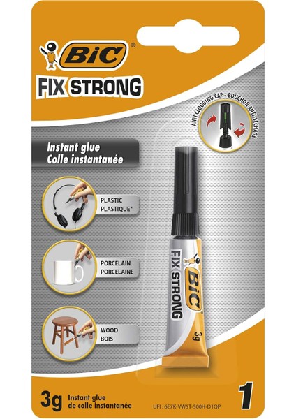 - Fix Strong Süper Güçlü Japon Yapıştırıcısı 3 gr 1'li Blister