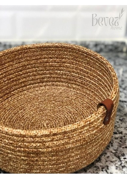 Doğal Jüt Hasır Çok Amaçlı Sepet - Şık ve Dayanıklı Depolama Çözümü fırsatları