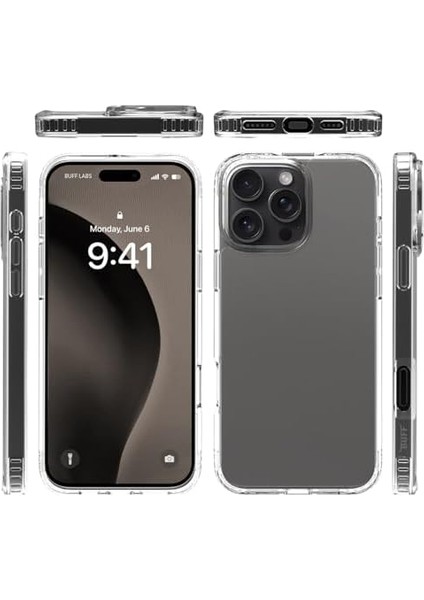 Apple iPhone 16 Pro Max ile Uyumlu Air Hybrid Darbe Emici Tpu + Pc Kılıf (Crystal Clear)