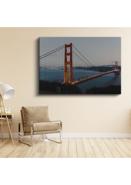 Golden Gate Köprüsü - Akşam Manzarası Kanvas Tablo