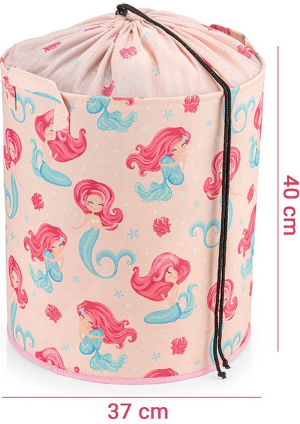 Pembe Çok Amaçlı Katlanabilir Fileli Saklama Kutusu 37x40, Dayanıklı Polyester Malzeme fırsatları