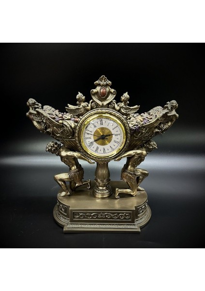 Roma Rakamlı Atlas - Melek Figürlü Saat