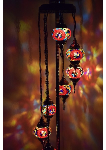 Lambader Çoklu Elişi Sarkıt Camlı,mozaik Ayaklı Lambader,dekoratif Köşe Lambası Model 15 fiyatları