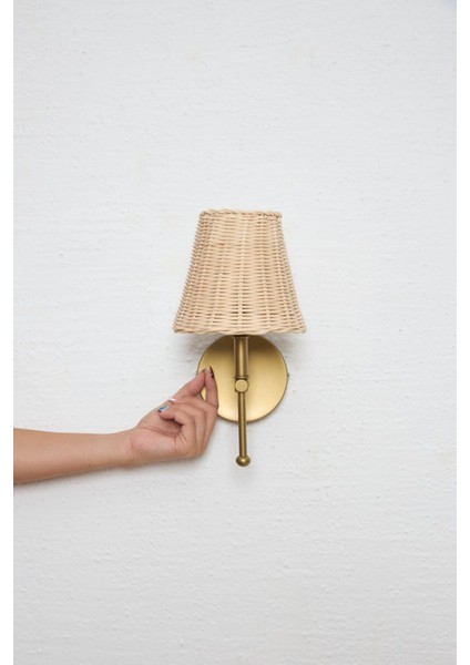 Rattan Eskitme Gold Ledli Duvar Aydınlatması Aplik fiyatları