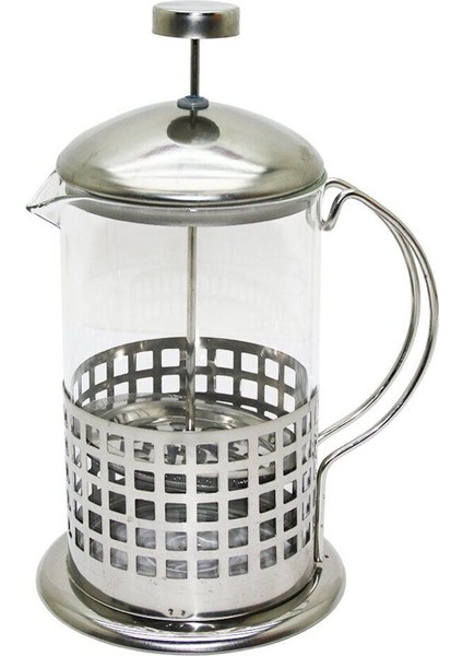 French Press 800ML Cam Bitki Süzgeçi Metal Kafes - Kapak (4767) - ESL6348-5432